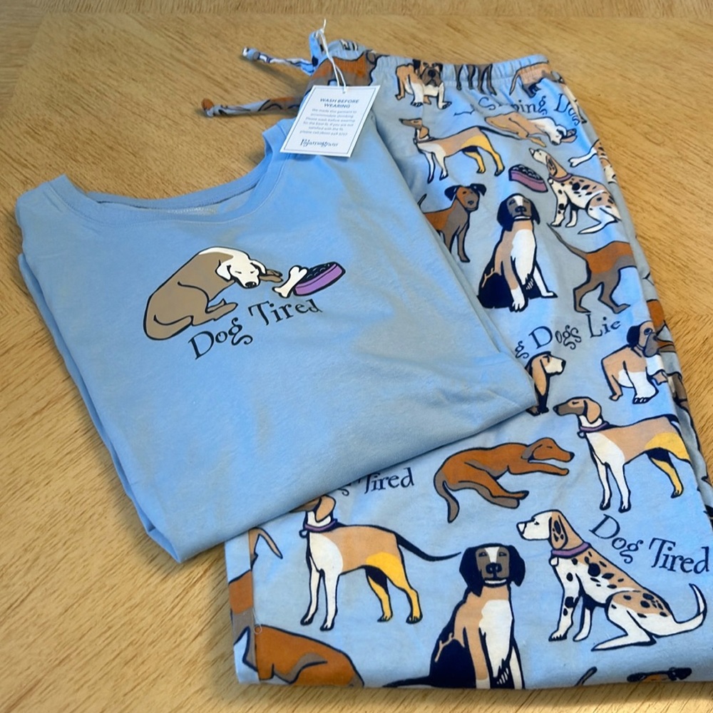 PajamaGram Women’s Cotton/Flannel Dog Pajamas (XL) NWT - Picture 2 of 9